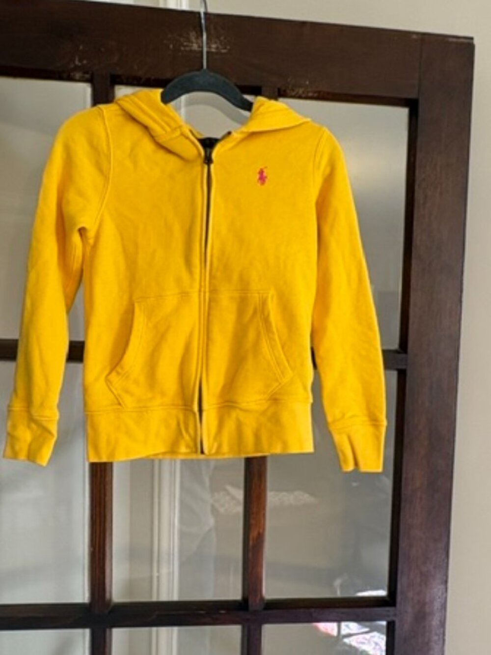 Polo Ralph Lauren Zip-Up Hoodie in Yellow, Size Small (7)